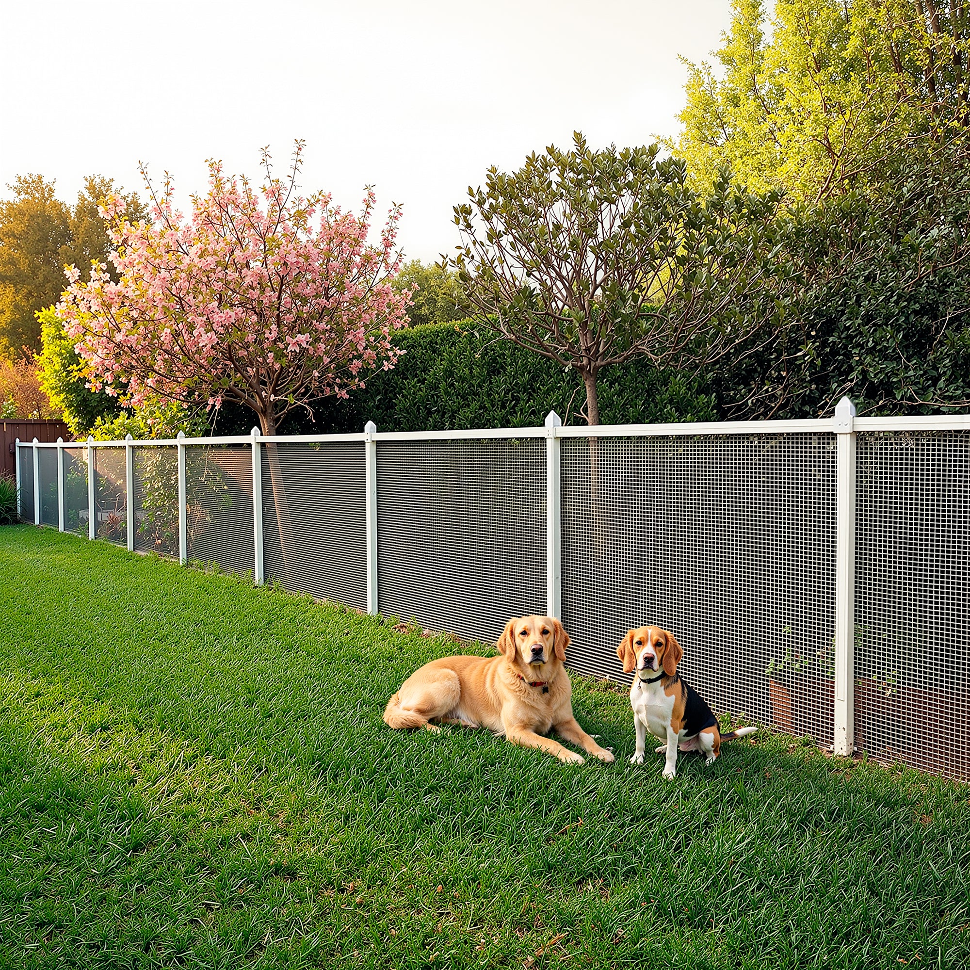 SnapFence® No-Dig In-Ground Trellis Fence Frame Kit — No Gate