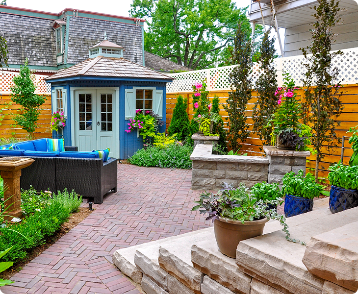 wall topper in backyard to create more privacy