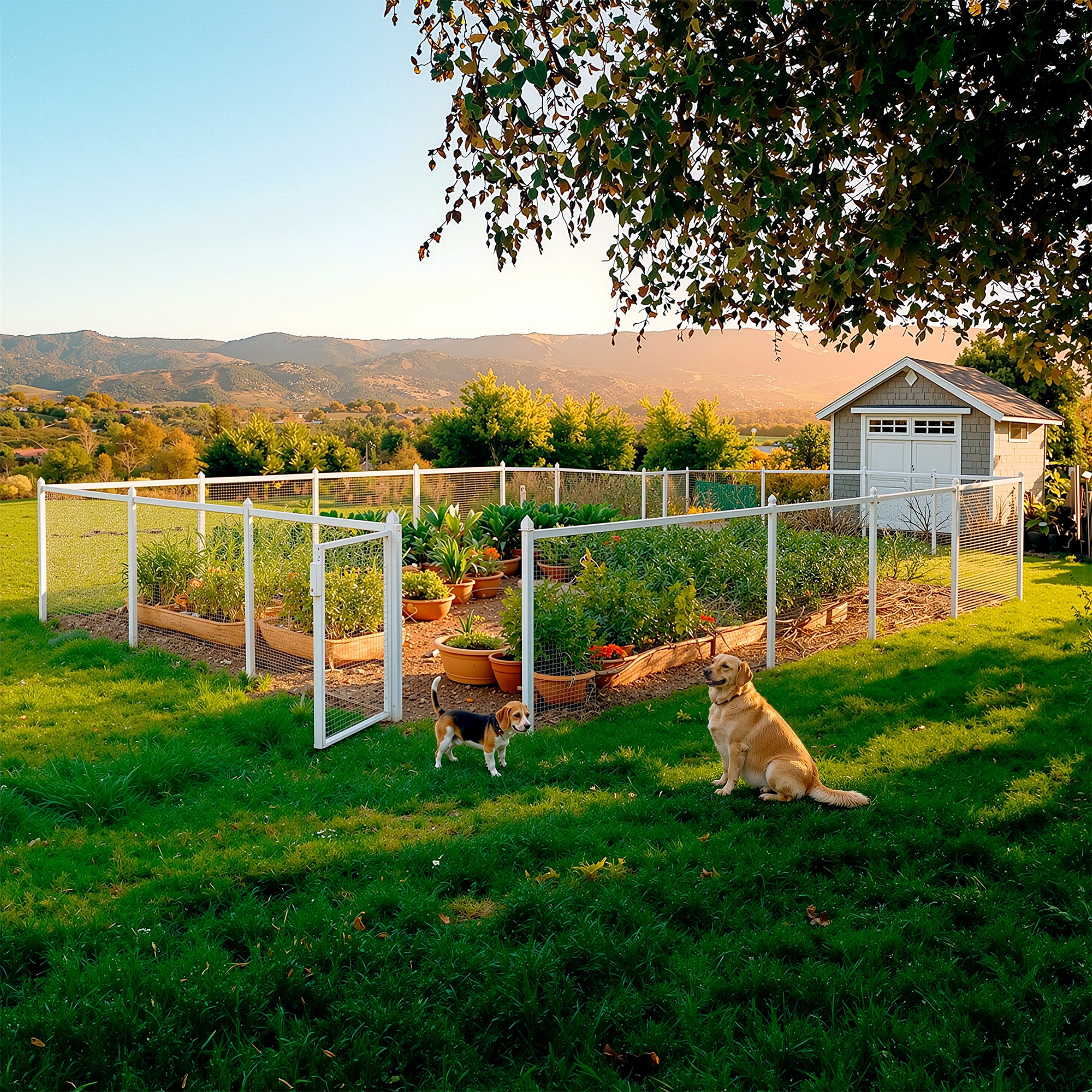 SnapFence® In-Ground Q.U.I.C.K.™ Fence Kit with Gate