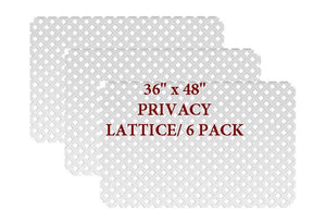36" x 48" Privacy Lattice Panels/ 6Pack / FREE SHIPPING !!!